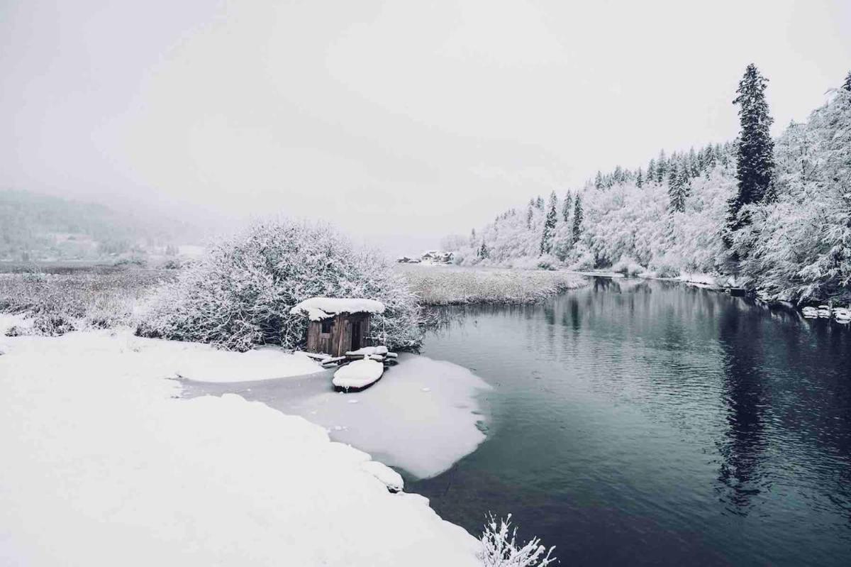 La Parenthese Vue Lac Les Grangettes Bagian luar foto
