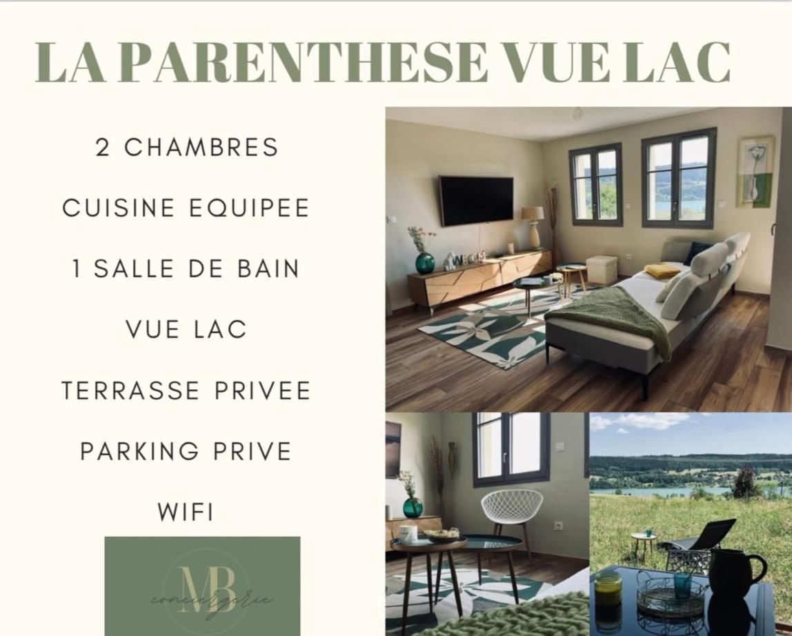 La Parenthese Vue Lac Les Grangettes Bagian luar foto