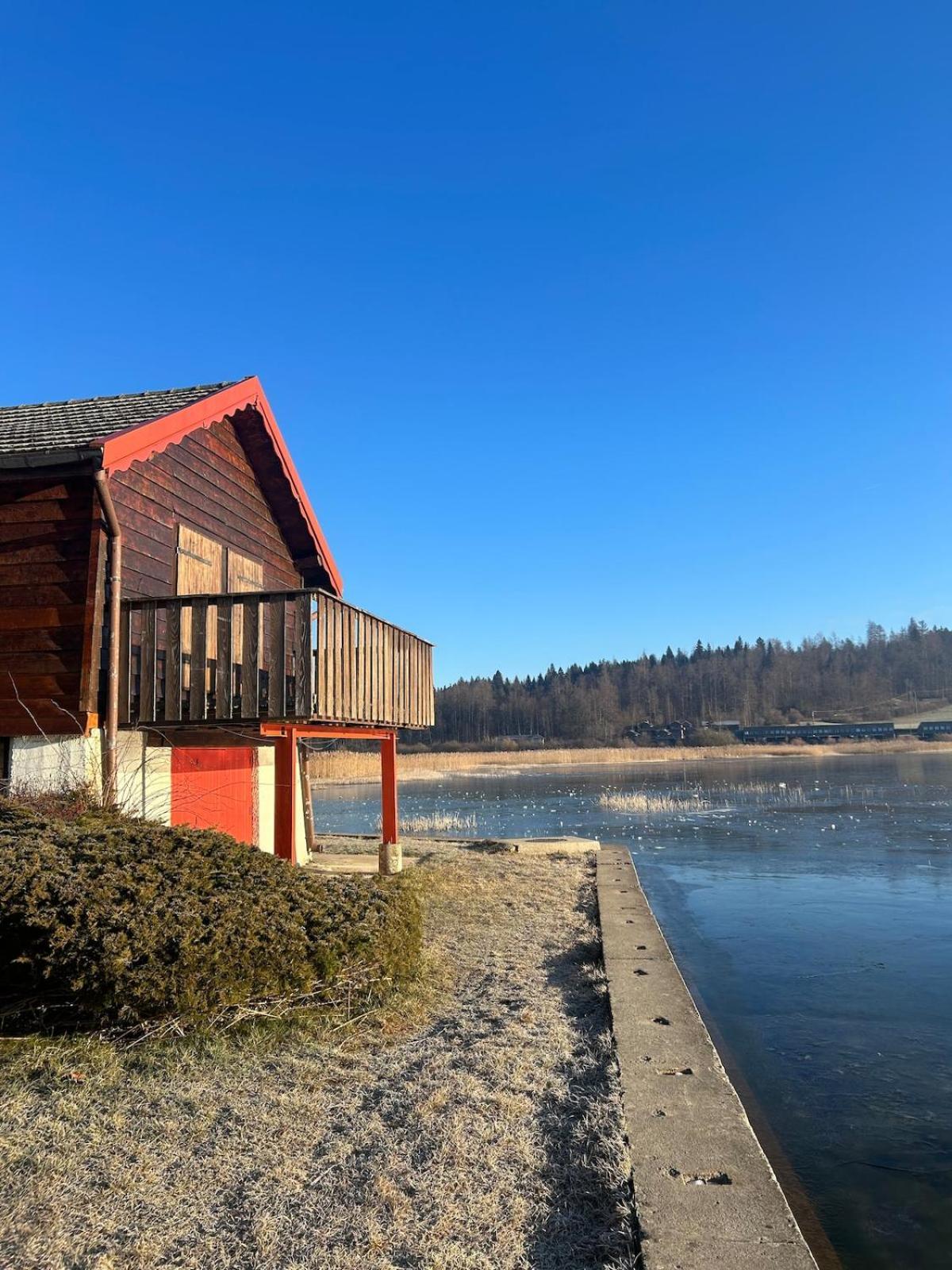 La Parenthese Vue Lac Les Grangettes Bagian luar foto